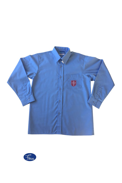 St. Thomas Blue Long Sleeve Button-Up Shirt
