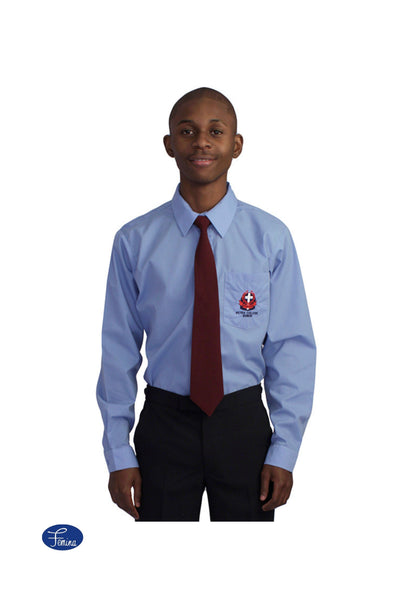 Petra College Senior Blue Long-Sleeved Button-Up Shirt (6th Form)
