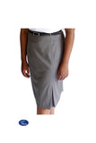 Tino - Grey Kick Pleat Skirt - 1485