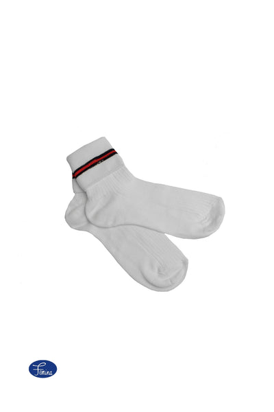 Petra College Junior Striped Ankle Socks