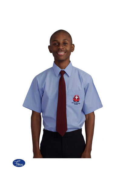 Petra College Senior Blue Short-Sleeved Button-Up Shirt (6th Form)