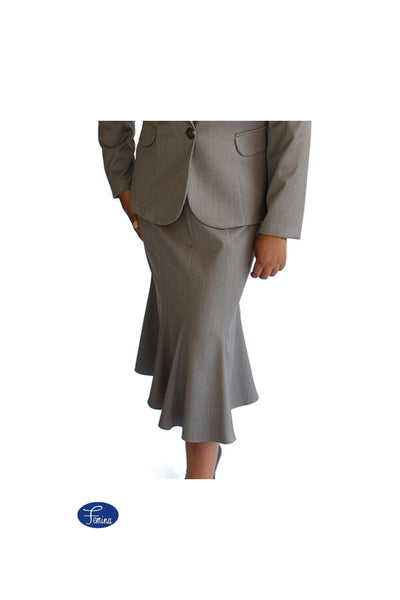 Anesu - Grey Panel Skirt - 6086