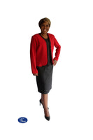 Ladies Red and Charcoal Dress Suit - 1440